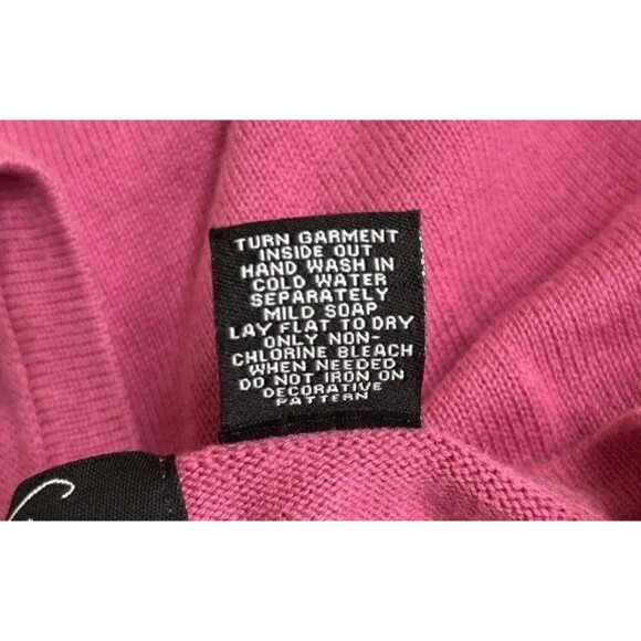 Ladies Crystal Kobe Pink Appliqué Snowmen Cardigan Sweater Size XL - Picture 8 of 9